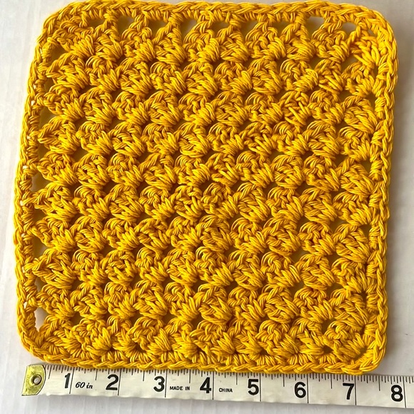 3 Hand Crafted Crochet Washcloths / crochet Dishcloths Spa Cloths - 100% Cotton - Picture 6 of 7